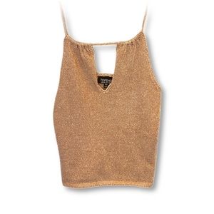 Topshop Rosegold Lurex Cami